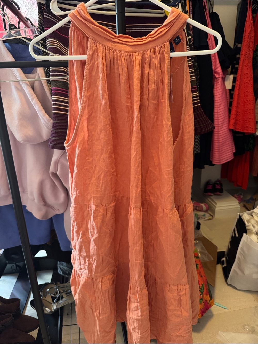 GAP Tiered Halter Midi Dress